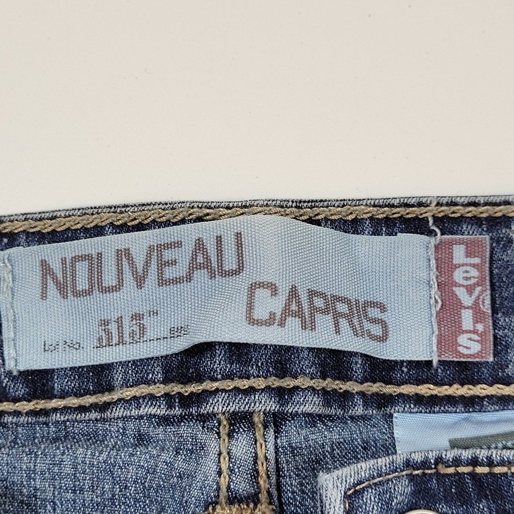 Levi's Women's Capri's 515 Noveau Blue Denim Size 16 - Picture 7 of 9